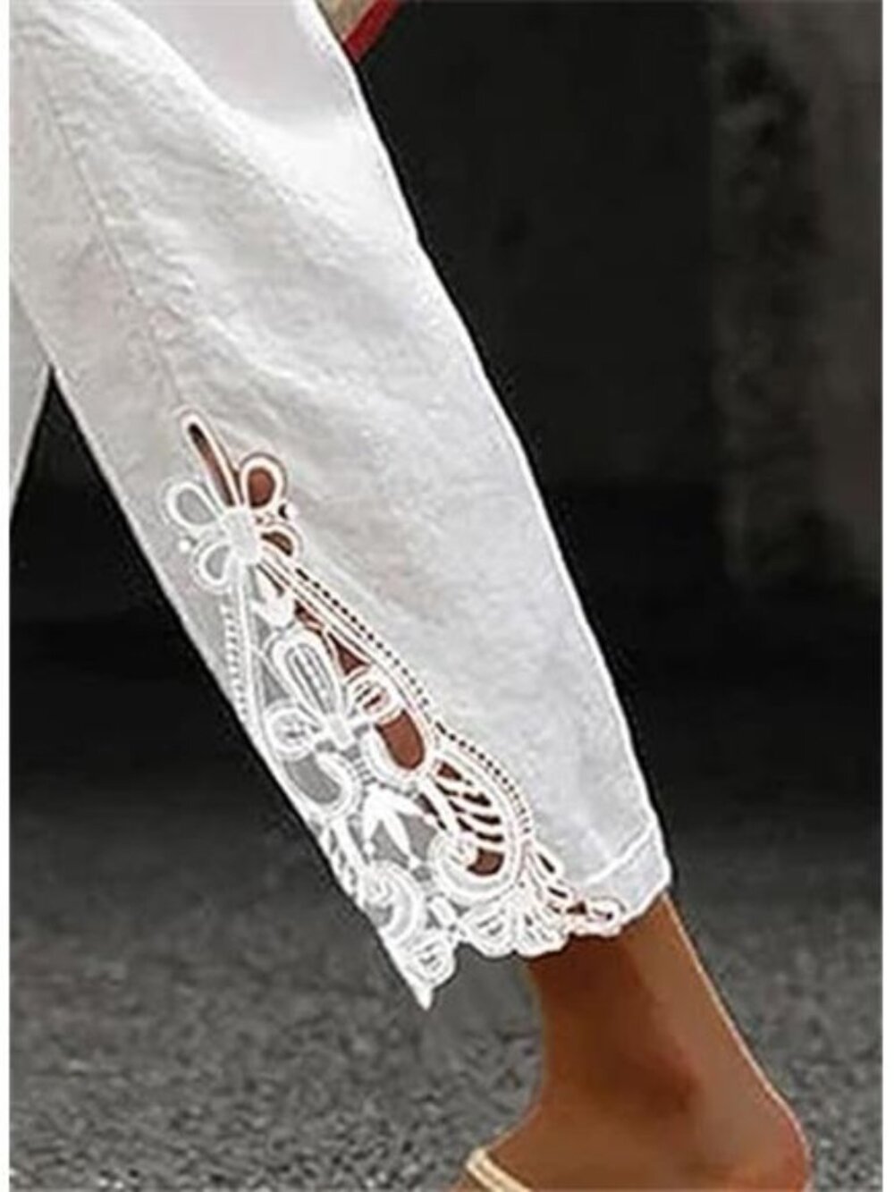 Women Casual Lightweight Drawstring Elastic Waist Pants with Pockets, - Picture 6 of 6